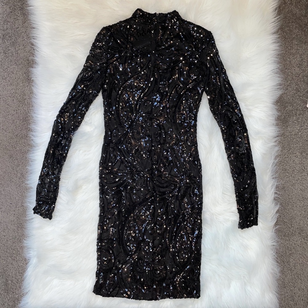 LoveSong Black Long Sleeve Dress